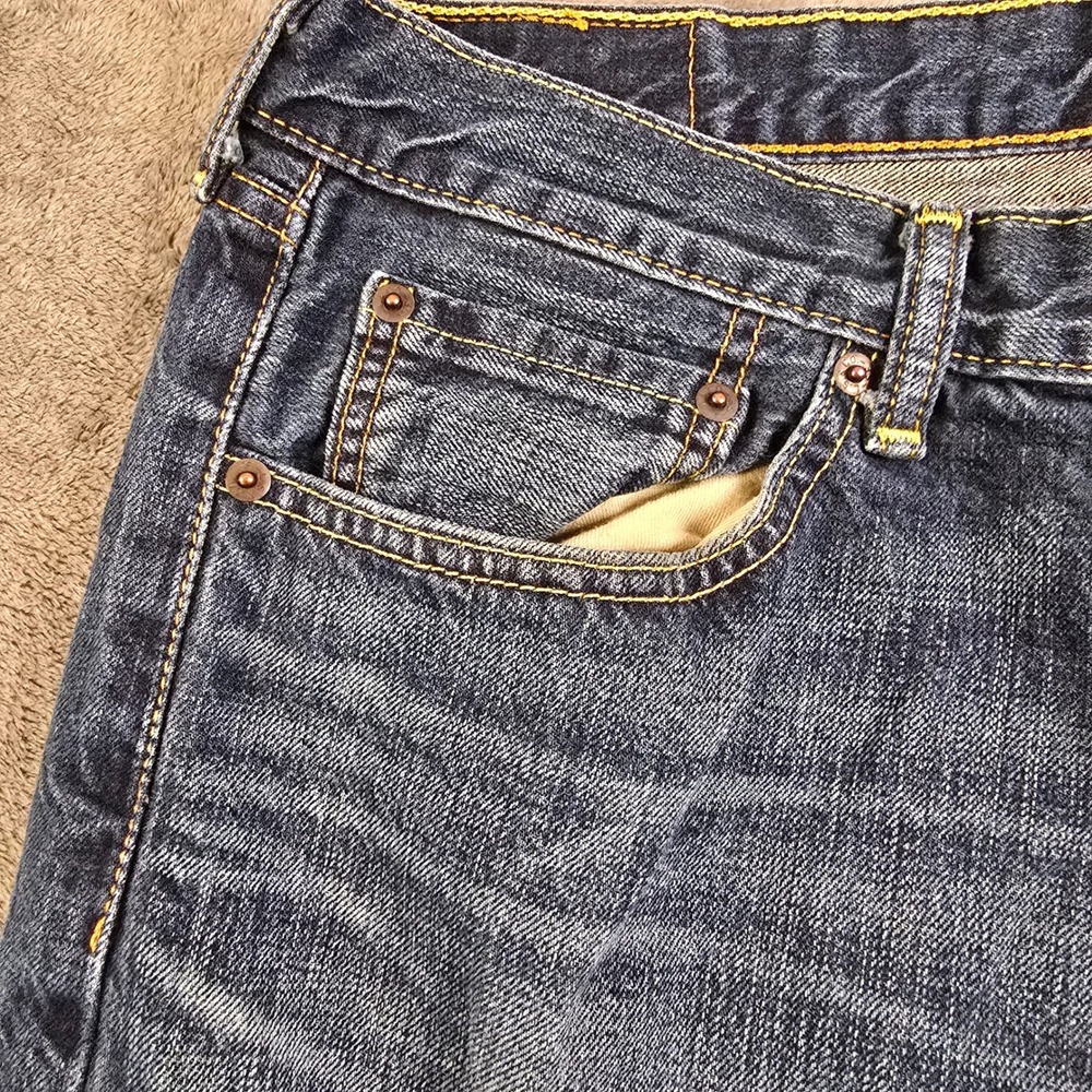 Levis 505 Jeans Men's 33x30 Blue‎ Denim Medium Wash Regular Fit Straight Leg - Picture 8 of 16
